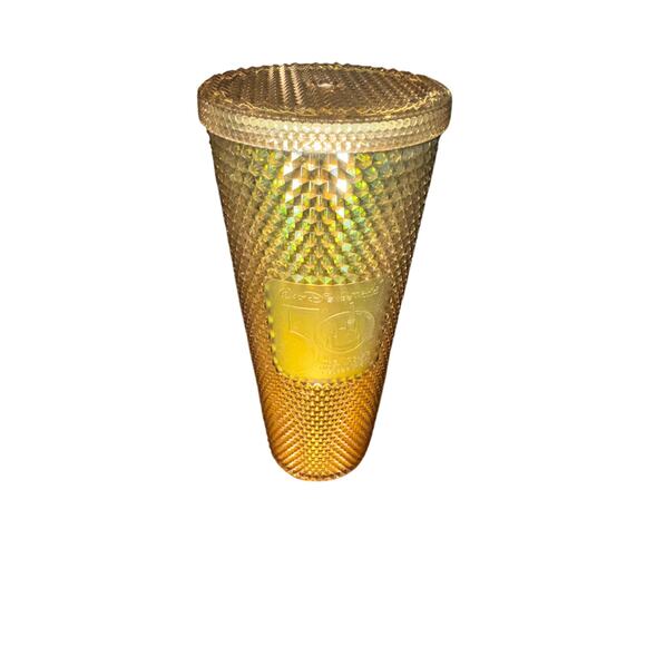 Walt Disney World x Starbucks Gold 50th Anniversary Tumbler / 2021 *no straw EUC - Picture 1 of 5